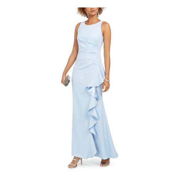 VINCE CAMUTO Womens Light Blue Maxi Formal Dress Petites 6P - Picture 1 of 4